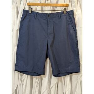 Greg Norman Navy Heather Flat Front Golf Shorts 36W 10L (labeled 34W)